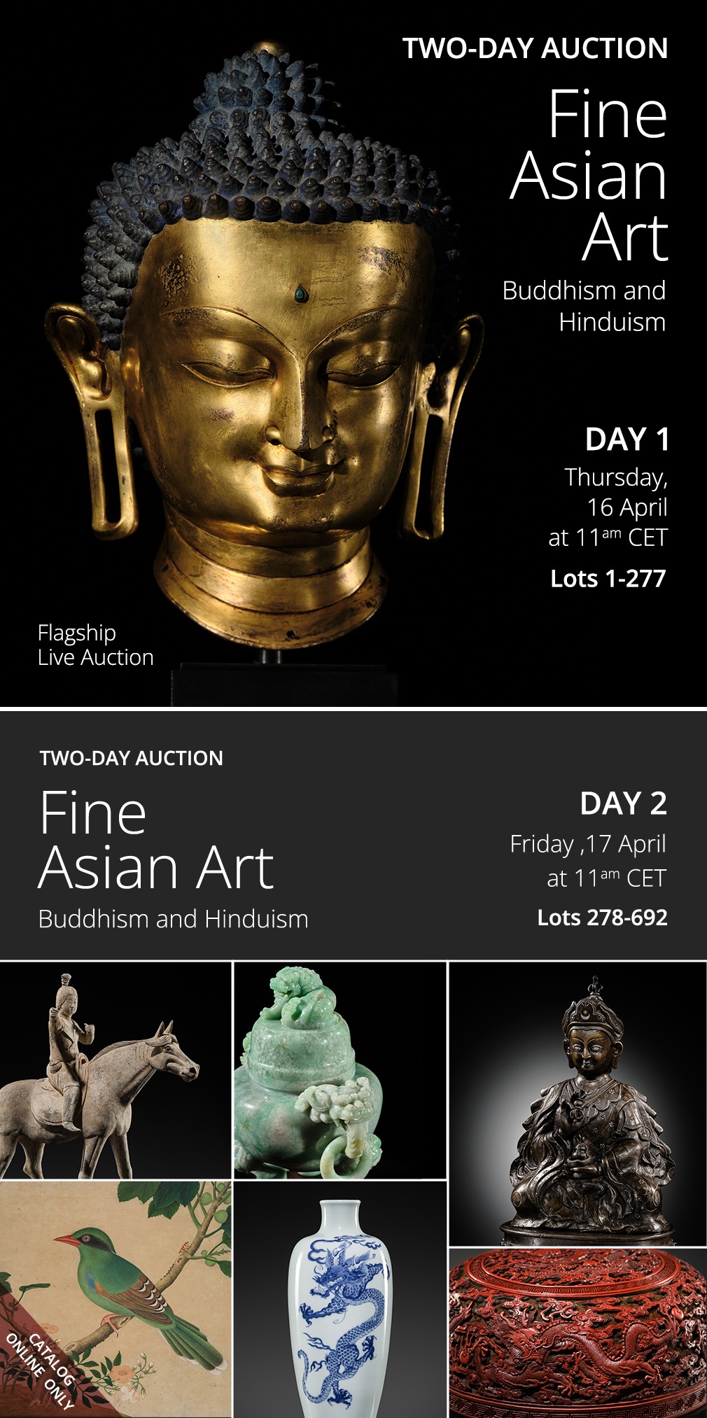 TWO-DAY AUCTION: Fine Asian Art, Buddhism and Hinduism